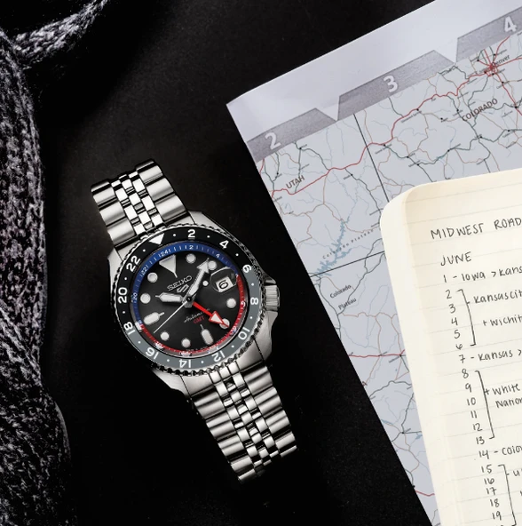 Seiko 5 Sports Otomatik GMT SSK019 Erkek Kol Saati SSK019J1 - Resim 3