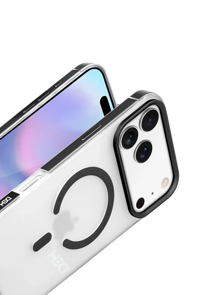 Apple iPhone 17 Pro Max HBC-394 Himalayas Magsafe Kapak - Siyah - Resim 10