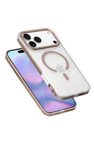 Apple iPhone 17 Pro HBC-394 Himalayas Magsafe Kapak - Çöl Titanyum - Resim 2