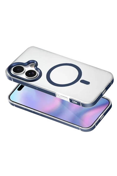 Apple iPhone 17 HBC-394 Himalayas Magsafe Kapak - Mavi - Resim 2