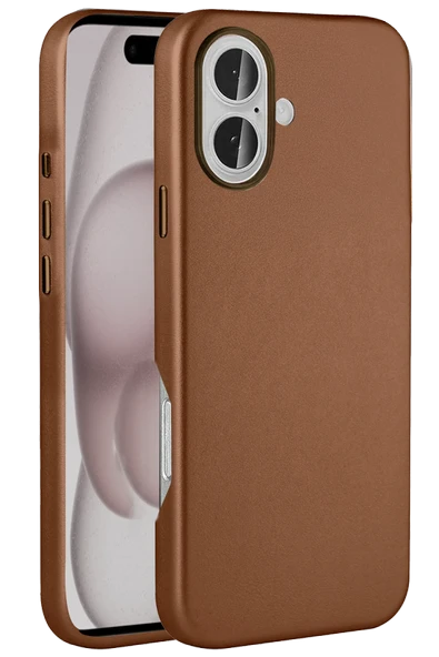 Apple iPhone 16 HBC-242 Dividing Magsafe Kapak - Kahverengi - Resim 5