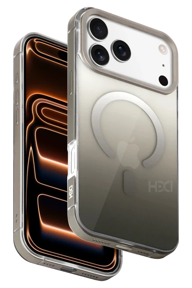 Apple iPhone 17 Pro Max HBC-395 Altai Magsafe Kapak - Titan Gri - Resim 8