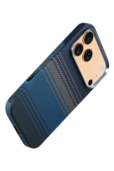 Apple iPhone 17 Pro Max HBC-377 Kevlar Slim Magsafe Kapak - Ay Doğumu - Resim 3