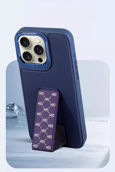 iPhone 16 Pro HBC-265 Madrid Magsafe Standlı Kapak - Siyah - Resim 3