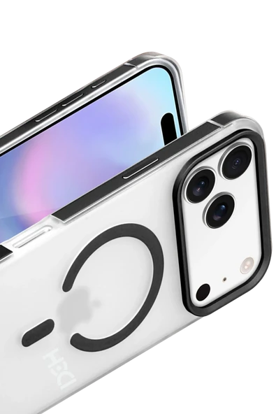 Apple iPhone 17 Pro Max HBC-394 Himalayas Magsafe Kapak - Siyah - Resim 3