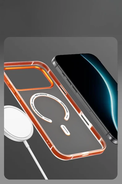 Apple iPhone 17 Pro HBC-394 Himalayas Magsafe Kapak - Çöl Titanyum - Resim 6