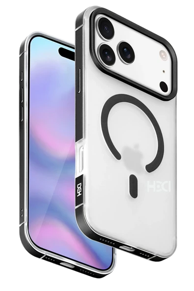 Apple iPhone 17 Pro Max HBC-394 Himalayas Magsafe Kapak - Siyah - Resim 8