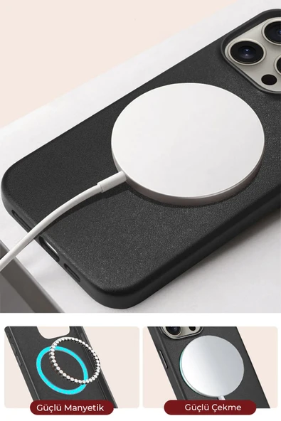 iPhone 15 Pro Max HBC-242 Dividing Magsafe Kapak - Siyah ürün görseli 1