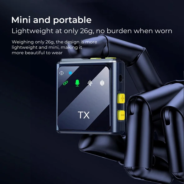 Kablosuz Taşınabilir Yaka & El Mikrofonu | Metal-Plastik Gövdeli, Gürültü Azaltmalı Mikrofon | Mobil, Kamera ve Sahne Kullanımı İçin - 2