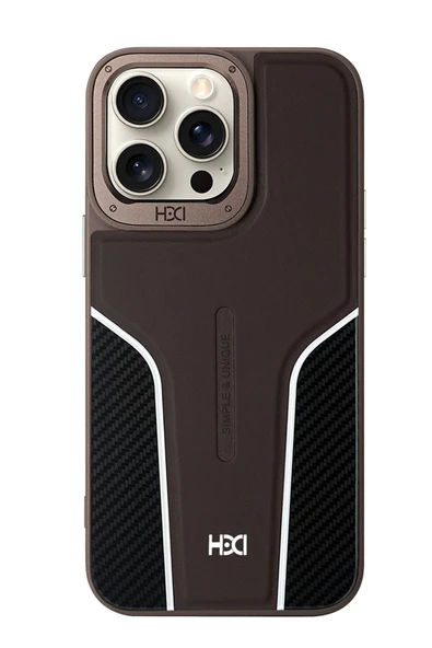 iPhone 14 Pro Max HBC-264 Lambor Karbon Fiber Sport Kapak - Titan Gri ürün görseli 1