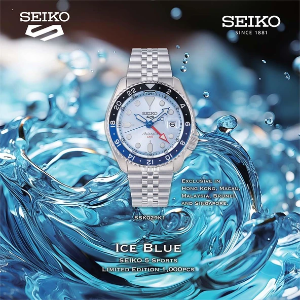 Seiko 5 Sports Otomatik GMT SSK029K Erkek Kol Saati SSK029K1 - Resim 2