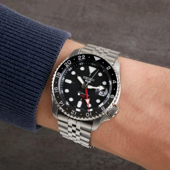 Seiko 5 Sports Otomatik GMT SSK001K Erkek Kol Saati - Resim 6