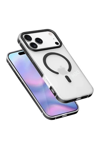 Apple iPhone 17 Pro Max HBC-394 Himalayas Magsafe Kapak - Siyah - Resim 9