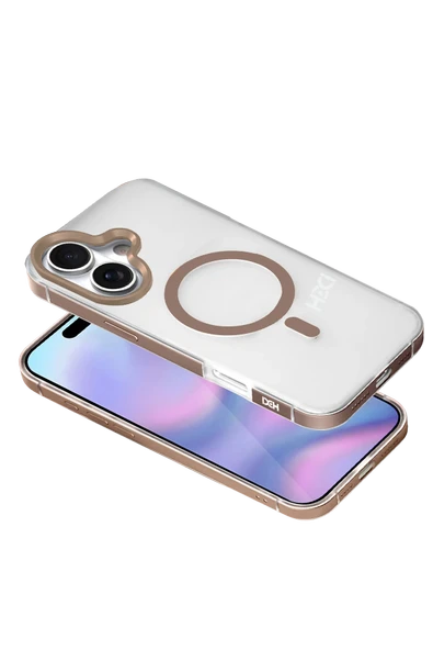 Apple iPhone 17 HBC-394 Himalayas Magsafe Kapak - Çöl Titanyum - Resim 2