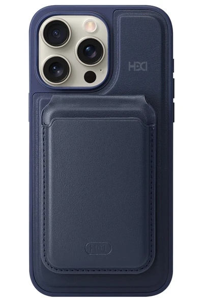 iPhone 14 Pro HBC-247 Atina Kartvizitli Kapak - Lacivert ürün görseli 1