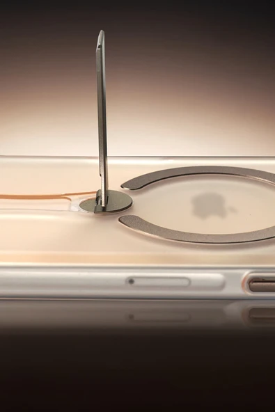 Apple iPhone 16 Pro Max HBC-354 Kunlun Standlı Magsafe Kapak - Çöl Titanyum - Resim 4