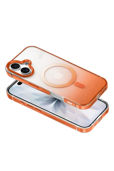 Apple iPhone 17 HBC-395 Altai Magsafe Kapak - Turuncu - Resim 2