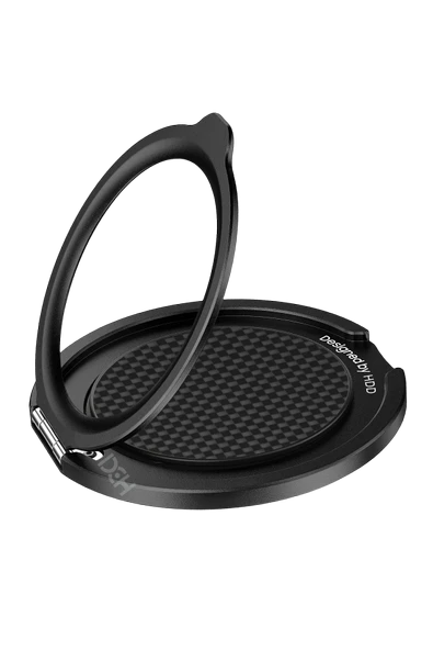 HS-024 Siwa 360 Manyetik Magsafe Kickstand Yüzük - Siyah - Resim 2