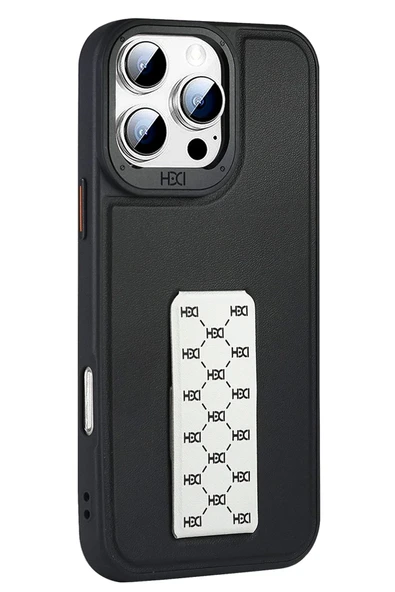 iPhone 14 Pro Max HBC-265 Madrid Magsafe Standlı Kapak - Siyah ürün görseli 1