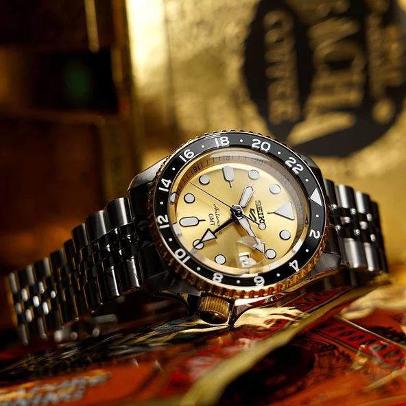 Seiko 5 Sports Otomatik GMT SSK044K Erkek Kol Saati SSK044K1 - Resim 4