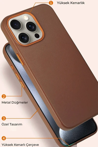 iPhone 15 Pro Max HBC-242 Dividing Magsafe Kapak - Siyah - Resim 2