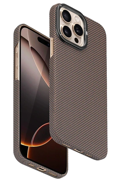 iPhone 15 Pro Max Blaze 1000D Kevlar Magsafe Kılıf - Gold ürün görseli 1