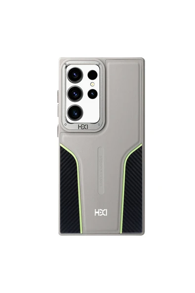Samsung Galaxy S24 Ultra HBC-264 Lambor Karbon Fiber Sport Kapak - Natural Grey - 8