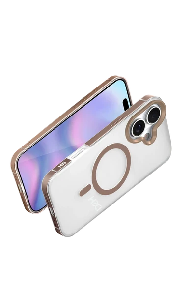 Apple iPhone 17 HBC-394 Himalayas Magsafe Kapak - Çöl Titanyum - Resim 3