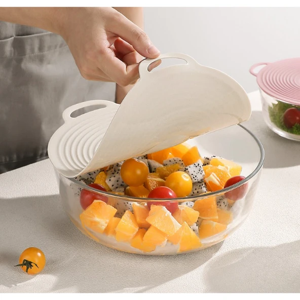 3'lü Vakumlu Silikon Kapak Seti - Resim 5