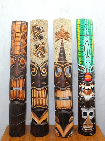 Ahşap Duvara Asmalı Maske 1 Metre ürün görseli