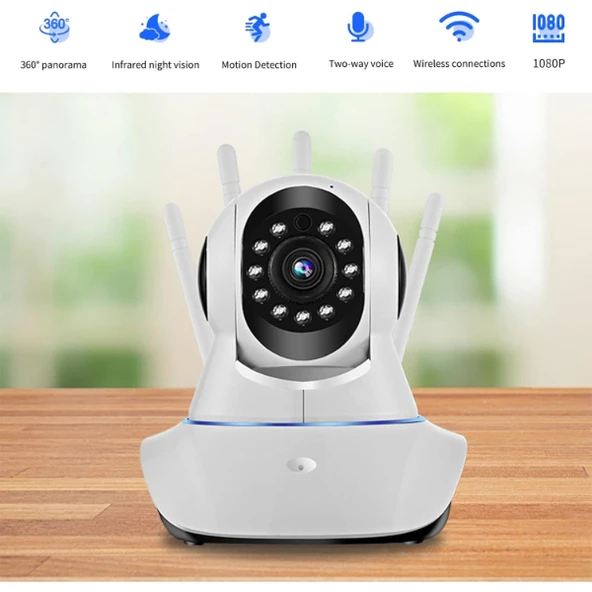 5 Antenli Bebek Ev Güvenlik Kamerası - Resim 5