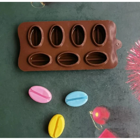 Kahve Çekirdeği Şekilli Silikon Kalıp - Resim 5