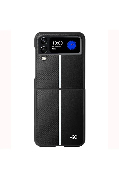 Samsung Galaxy Z Flip 4 Kılıf HBC-155 Lizbon Kapak - Siyah - Resim 8
