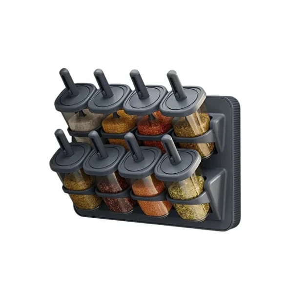 8'li Standlı Kaşıklı Baharatlık Seti - Resim 5