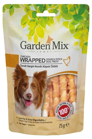 Gardenmix Tavuk Sargılı Kemik Köpek Ödül Maması 75gr ürün görseli 1