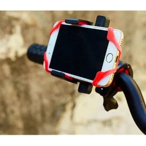 Lastik Destekli Standlı Bisiklet Telefon Tutucu - 3