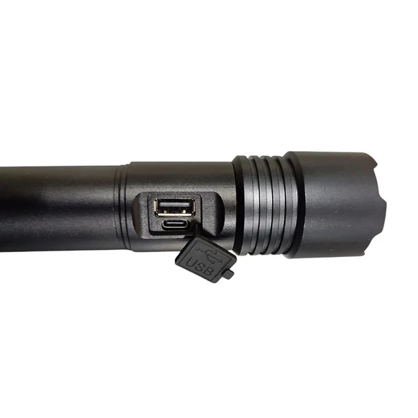 pilelistore 1300 Lümen TG Led 2800 mAH Zoom Özellikli Şarj Edilebilir El Feneri SK3600 - 2