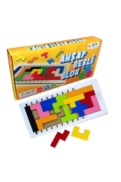 Ahşap Beşli Blok Oyunu ürün görseli