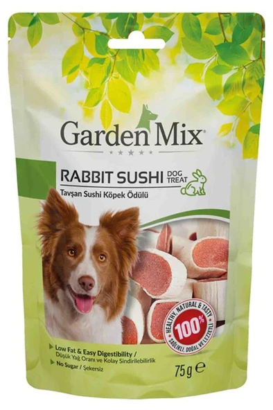 Gardenmix Tavşan Sushi Köpek Ödül Maması 75gr ürün görseli 1