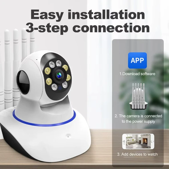 5 Antenli Bebek Ev Güvenlik Kamerası - Resim 4