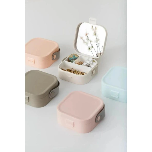 Aynalı Makyaj Kutusu Çanta Boy - Resim 4