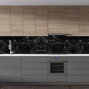 Siyah Mermer Desenli Yapışkanlı Kaplama Kağıdı 5 Metre - Resim 5