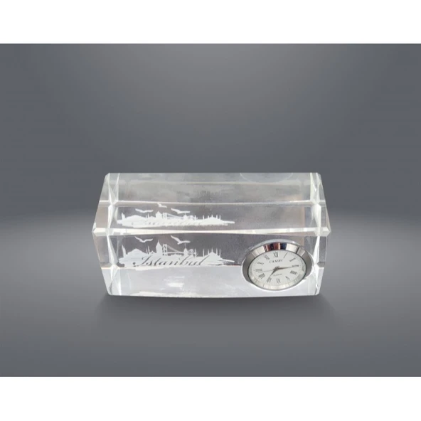 İstanbul Tasarımlı Kristal Saatli Biblo - Resim 2