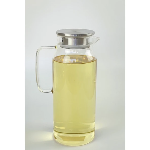 1500 ml Borosilikat Cam Su Sürahisi - Metal Kapaklı ve Isıya Dayanıklı - Resim 4