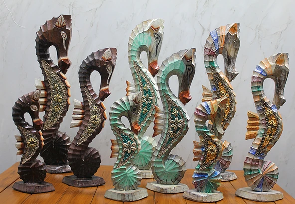 Ahşap 3'lü Denizatı Kumlu ürün görseli