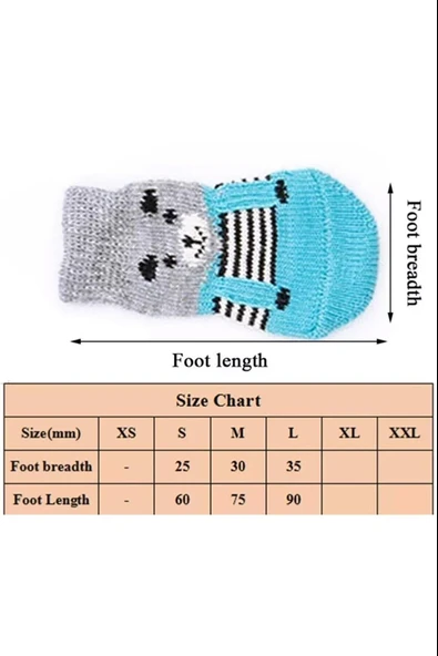 Kedi Köpek Kaydırmaz Örme Çorap - Resim 2