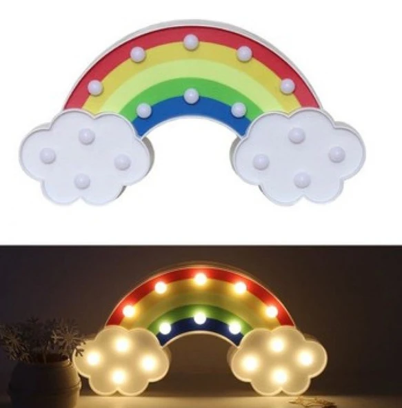 Led Işıklı Gökkuşağı Gece Lambası ürün görseli