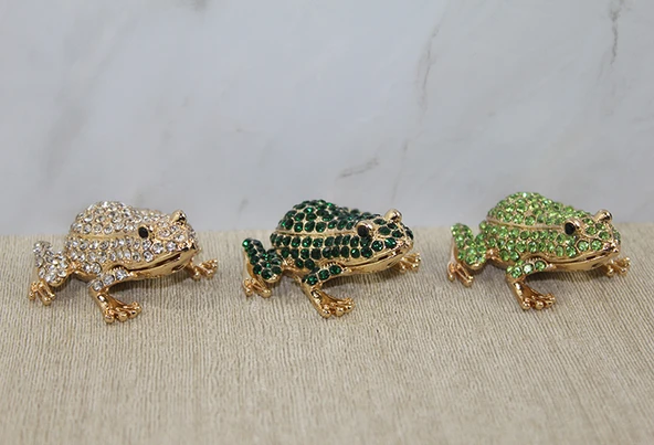 Swarovski Taşlı Minik Figür - Kurbağa Model 2 ürün görseli