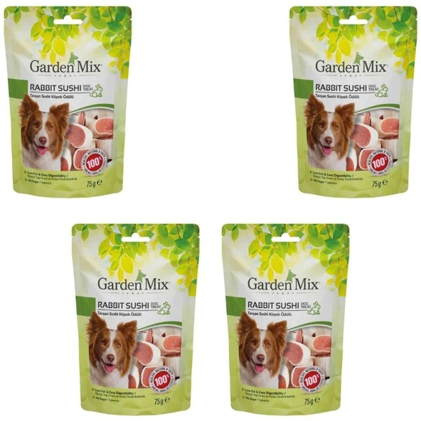 Gardenmix Tavşan Sushi Köpek Ödül Maması 75gr x 4 Adet ürün görseli 1