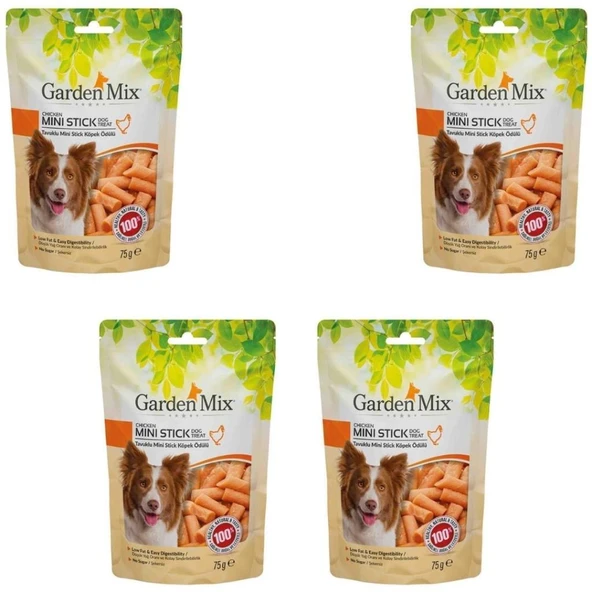 Gardenmix Tavuklu Mini Stick Köpek Ödül Maması 75gr x 4 Adet ürün görseli 1